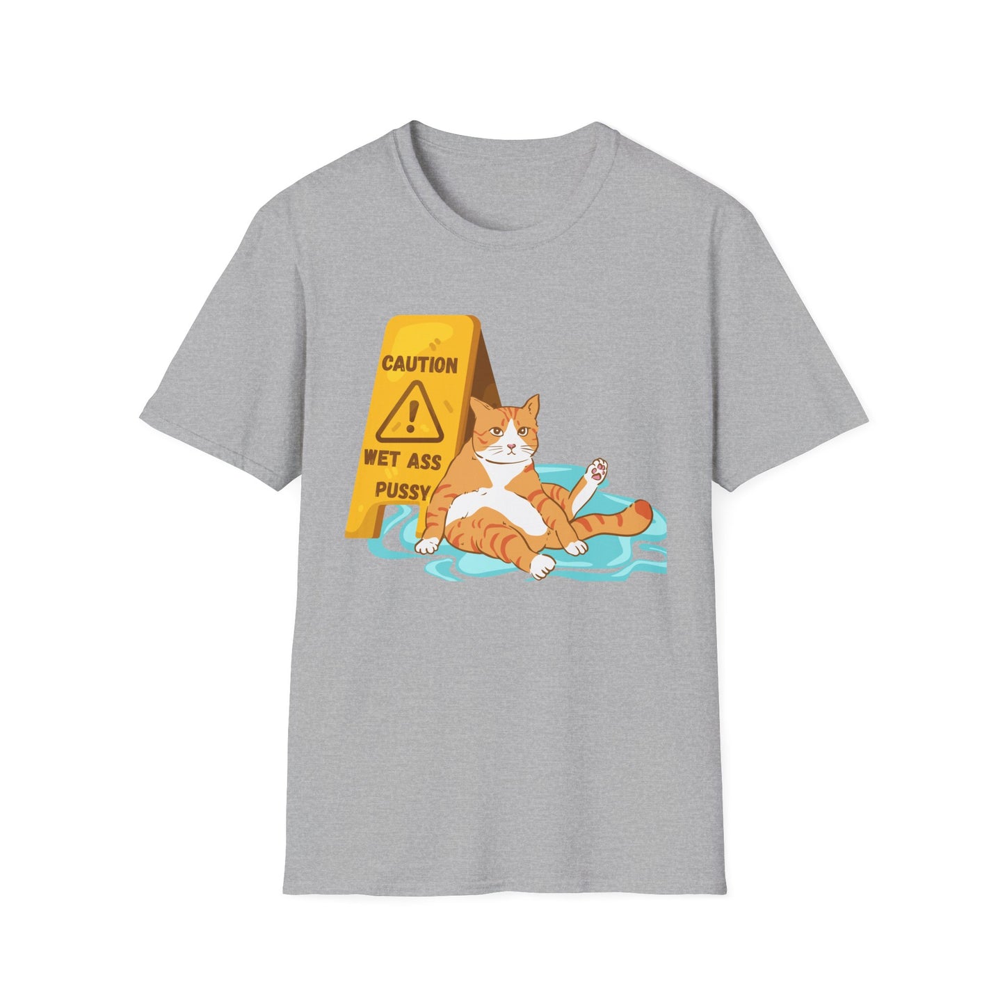 Caution Wet Ass Pussy T-Shirt, Funny Cat Tee, Unisex Humor Shirt, Gift for Cat Lovers, Cute Tee for Friends