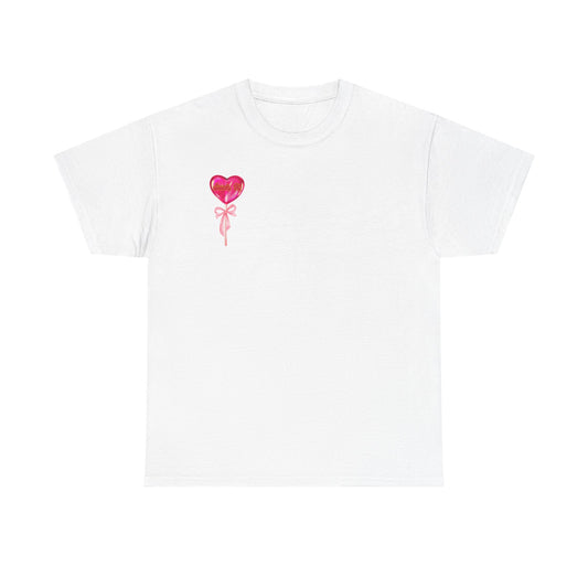 Heart Balloon Tee, Cute T-Shirt, Unisex Cotton Shirt, Gifts for Her, Valentine’s Day Outfit, Everyday Wear